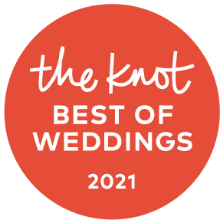 Red Circle Award Logo for "The Knot - Best of Weddings - 2021"