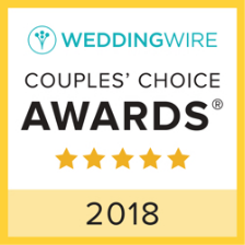 Yellow Award Logo for "WeddingWire - Couple's Choice Awards - 2018"