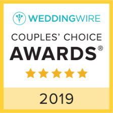 Yellow Award Logo for "WeddingWire - Couple's Choice Awards - 2019"